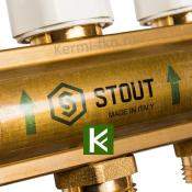 Коллектор для теплого пола с вентилями 11 выходов STOUT SMB 0468 000011